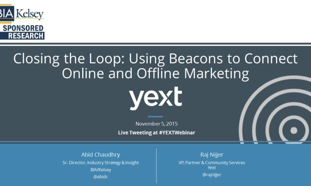 Closing the Online/Offline Gap with Beacons (webinar replay)